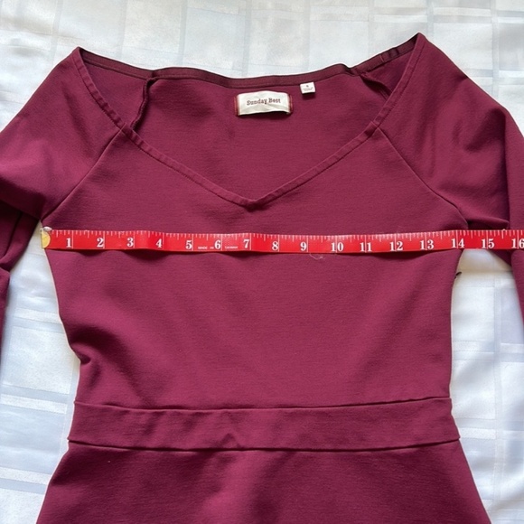 Sunday Best (Aritzia) Sparrow Long Sleeve Fit & Flare Mini Dress - Picture 5 of 13